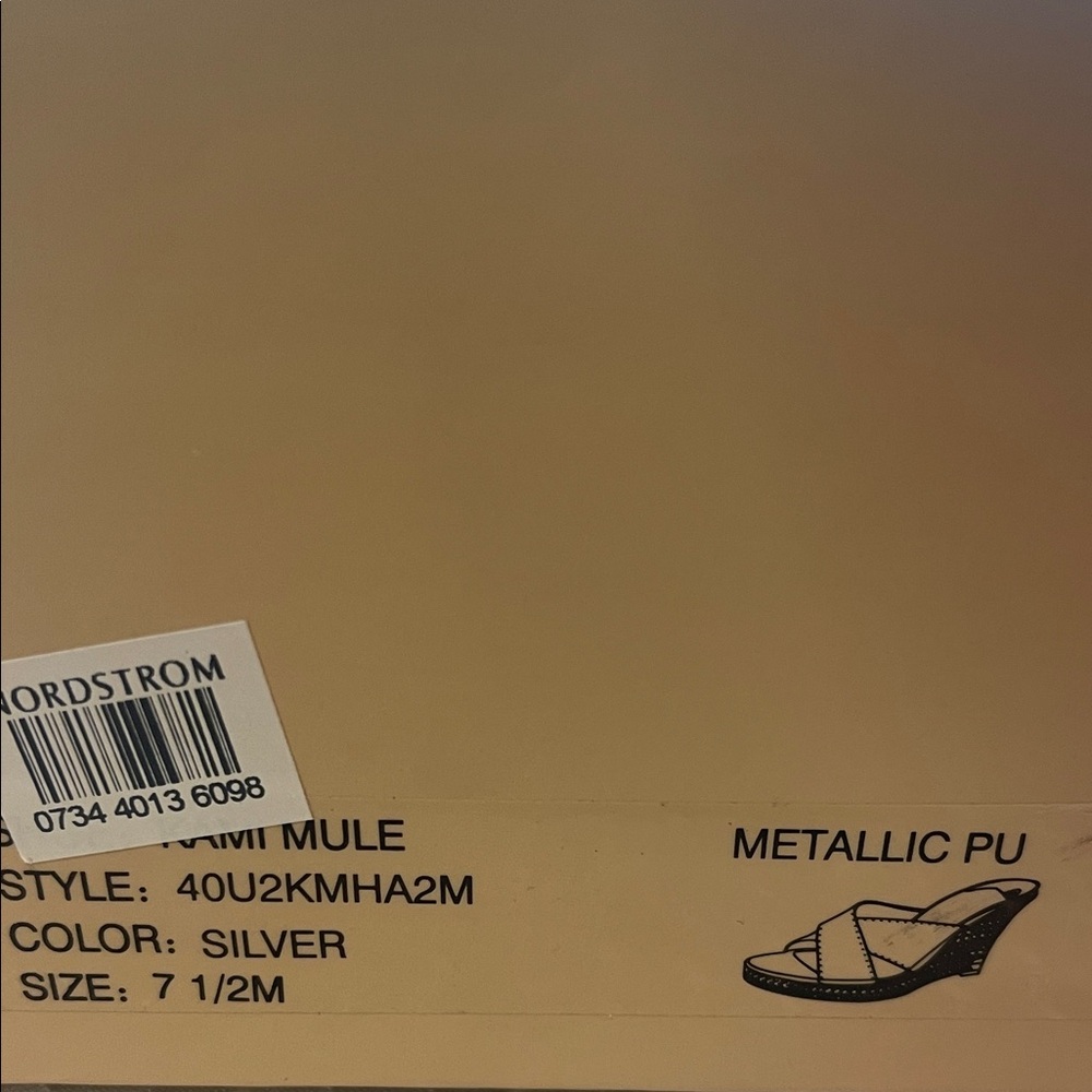 Michael Kors Shiny Silver Wedge Sandals - Picture 3 of 11